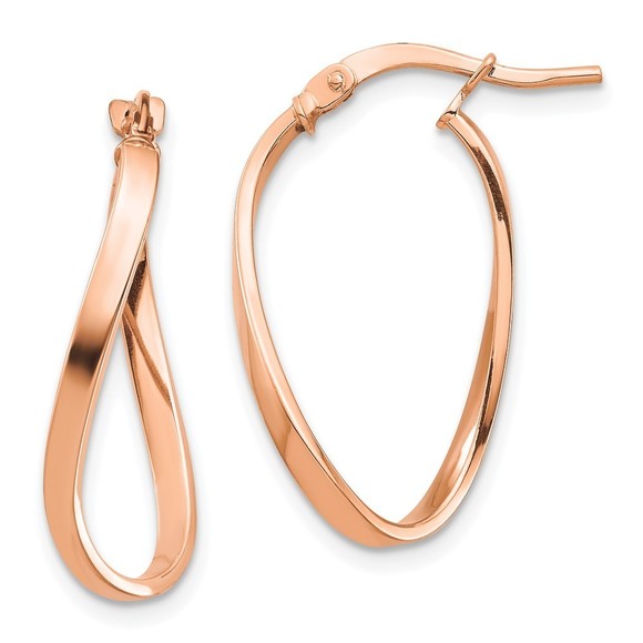 14k Rose Gold Polished 2mm Wavy Hoop Earrings,All Products : American Fashion Style Bags On Sale 14k Rose Gold Polished 2mm Wavy Hoop Earrings,All Products : American Fashion Style Bags On Sale